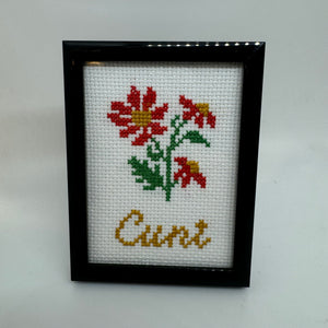 Cunt vulgar cross stitch