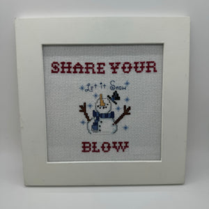 Share your blow, let it snow  Subversive Cross Stitch