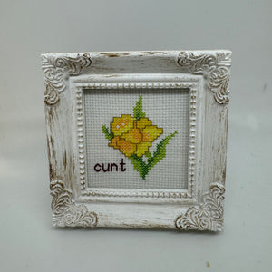 Cunt vulgar cross stitch