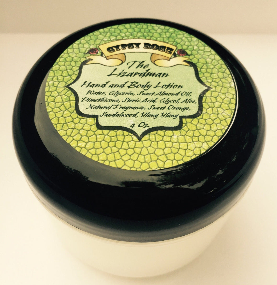 Lizard Man Orange Sandalwood Ylang Ylang Hand and Body Lotion  - Gypsy Rose Cosmetics