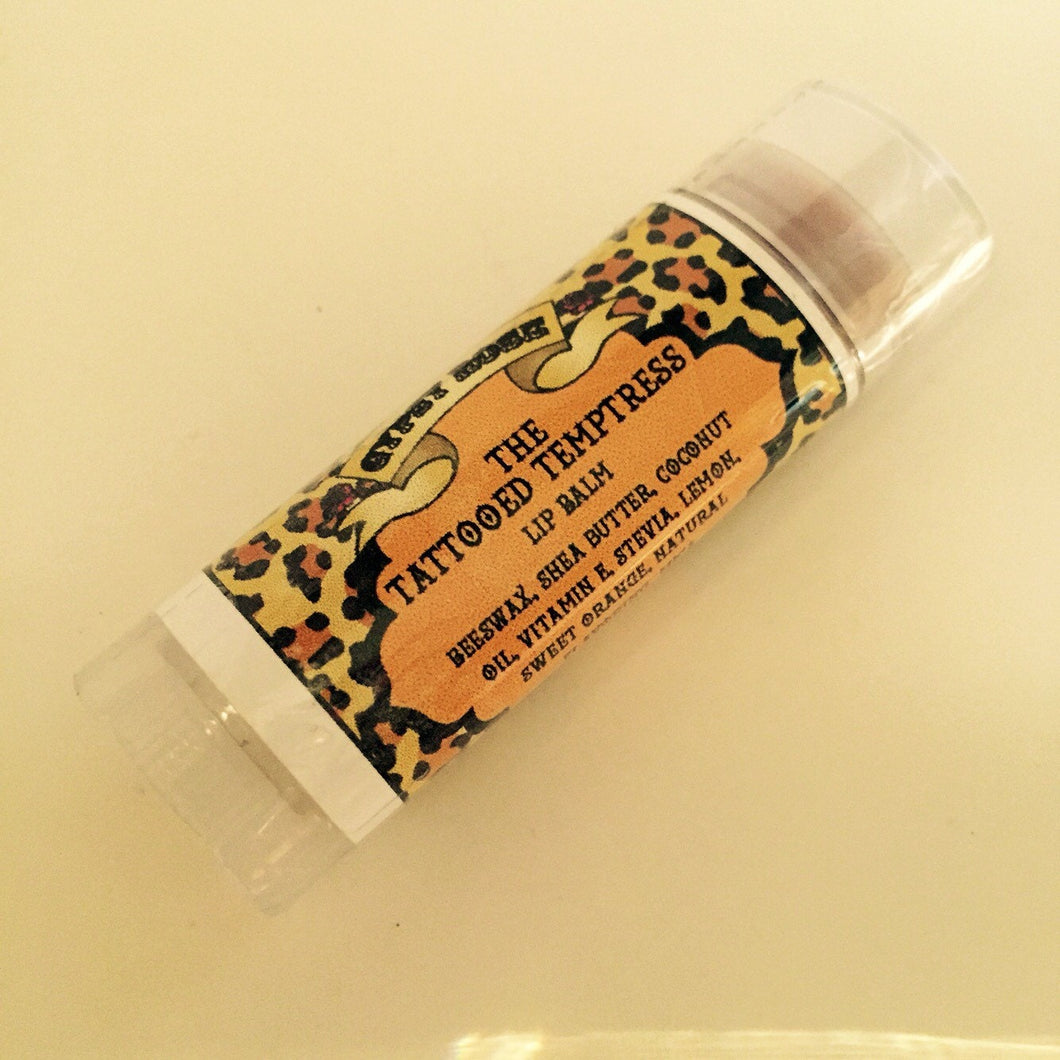 Tattooed Temptress Lip Balm Chocolate Orange - Gypsy Rose Cosmetics