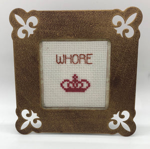 Whore -naughty vulgar cross stitch crossstitch