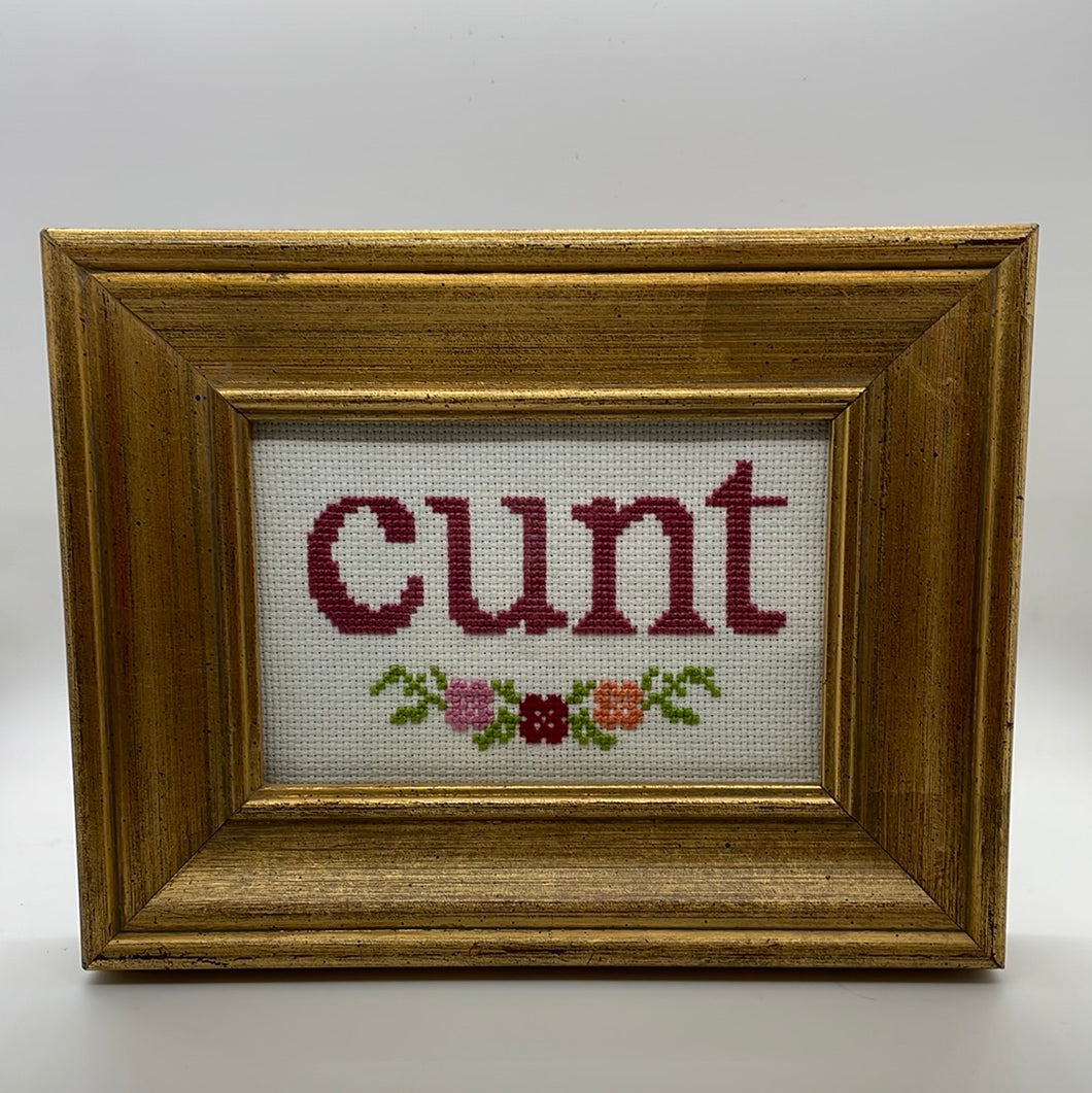 Cunt - naughty vulgar cross stitch crossstitch