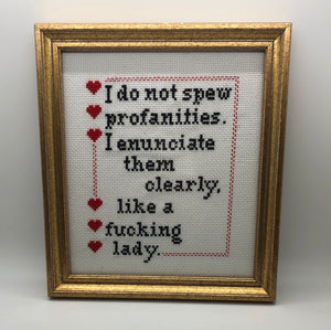 I don’t spew profanities-naughty vulgar cross stitch crossstitch