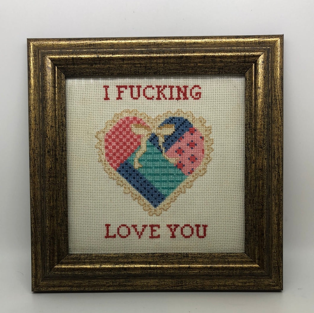 I fucking love you-naughty vulgar cross stitch crossstitch