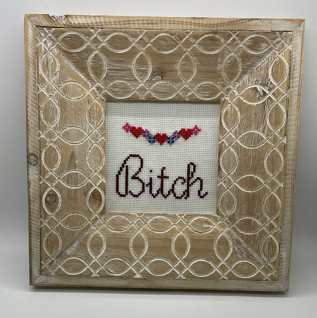 Bitch- naughty vulgar cross stitch crossstitch
