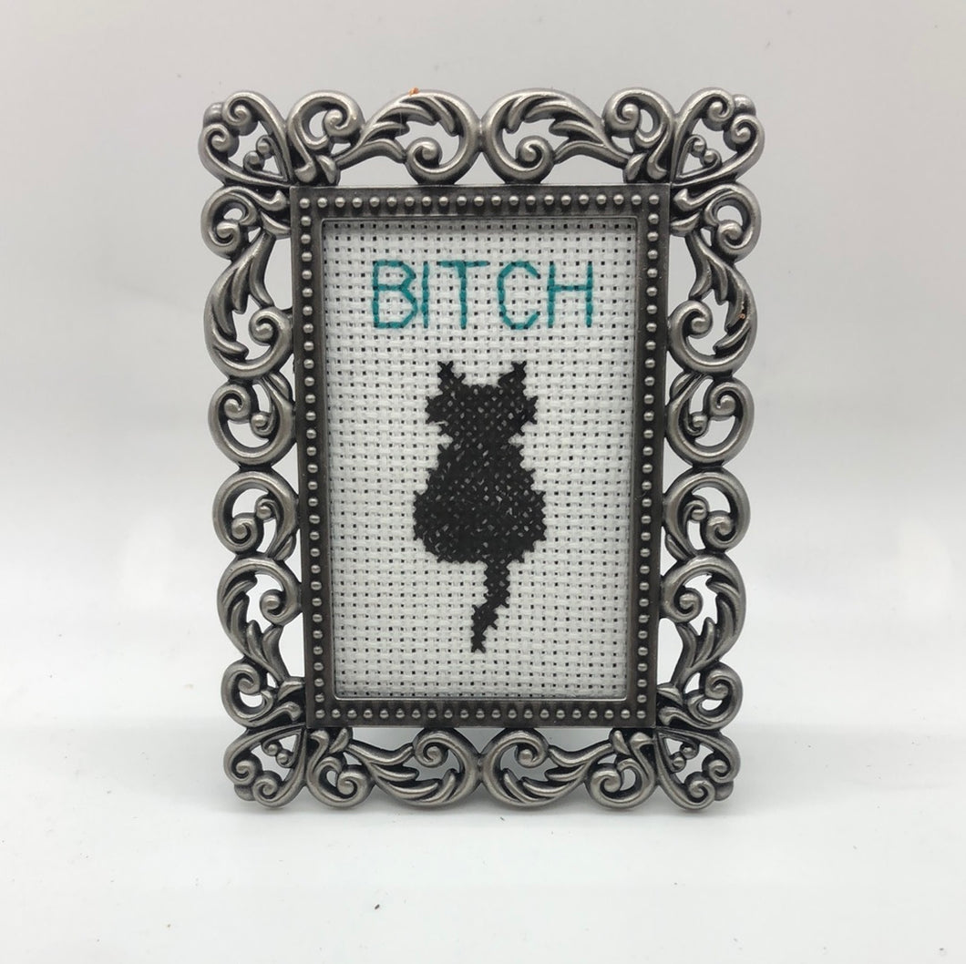 Bitch - naughty vulgar cross stitch crossstitch