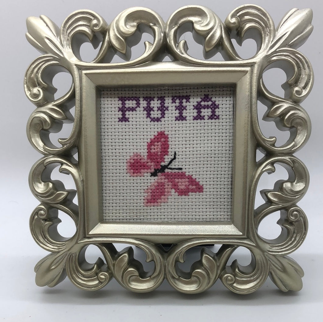 Puta - naughty vulgar cross stitch crossstitch