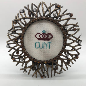 Cunt - naughty vulgar cross stitch crossstitch