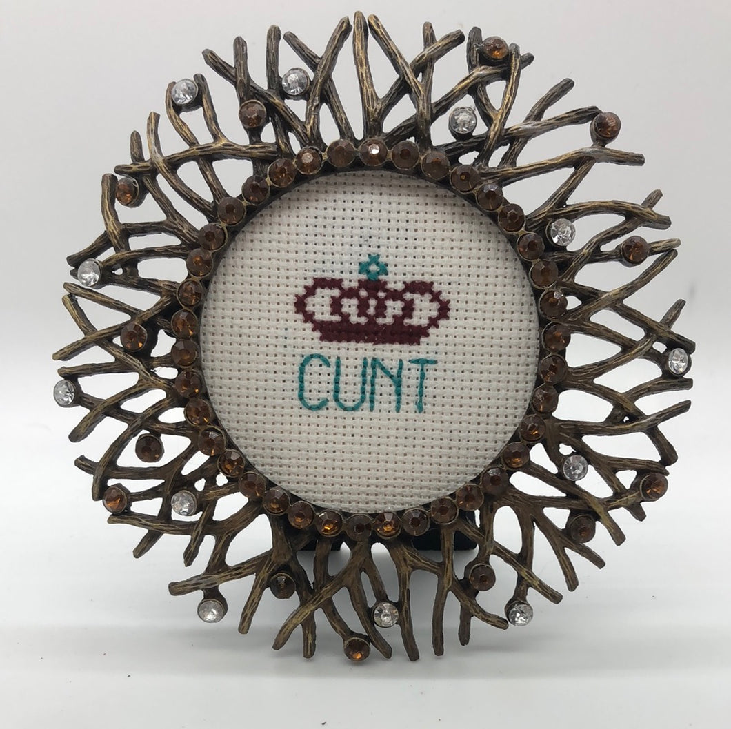 Cunt - naughty vulgar cross stitch crossstitch
