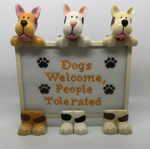 Dogs welcome, people tolerated-naughty vulgar cross stitch crossstitch