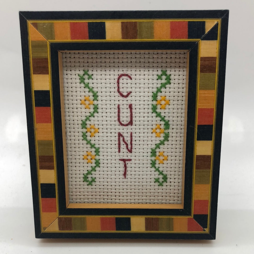 Cunt - naughty vulgar cross stitch crossstitch – Gypsy Rose Handmade