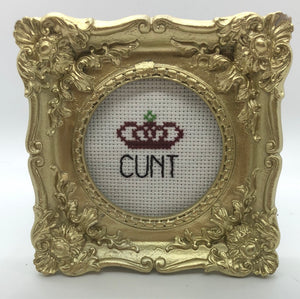 Cunt - naughty vulgar cross stitch crossstitch