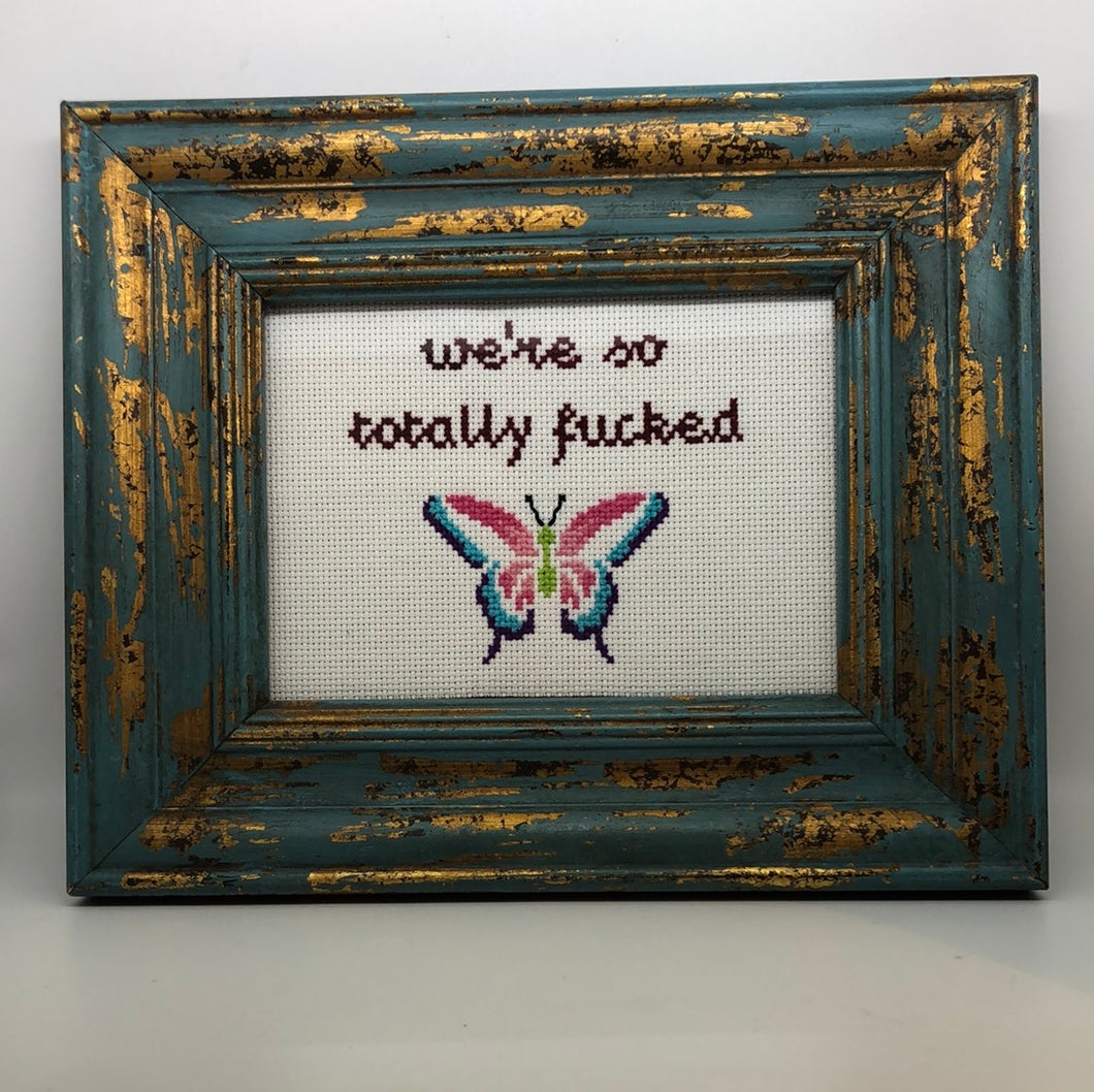 We’re so totally fucked-naughty vulgar cross stitch crossstitch
