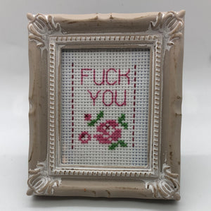 Fuck you -naughty vulgar cross stitch crossstitch