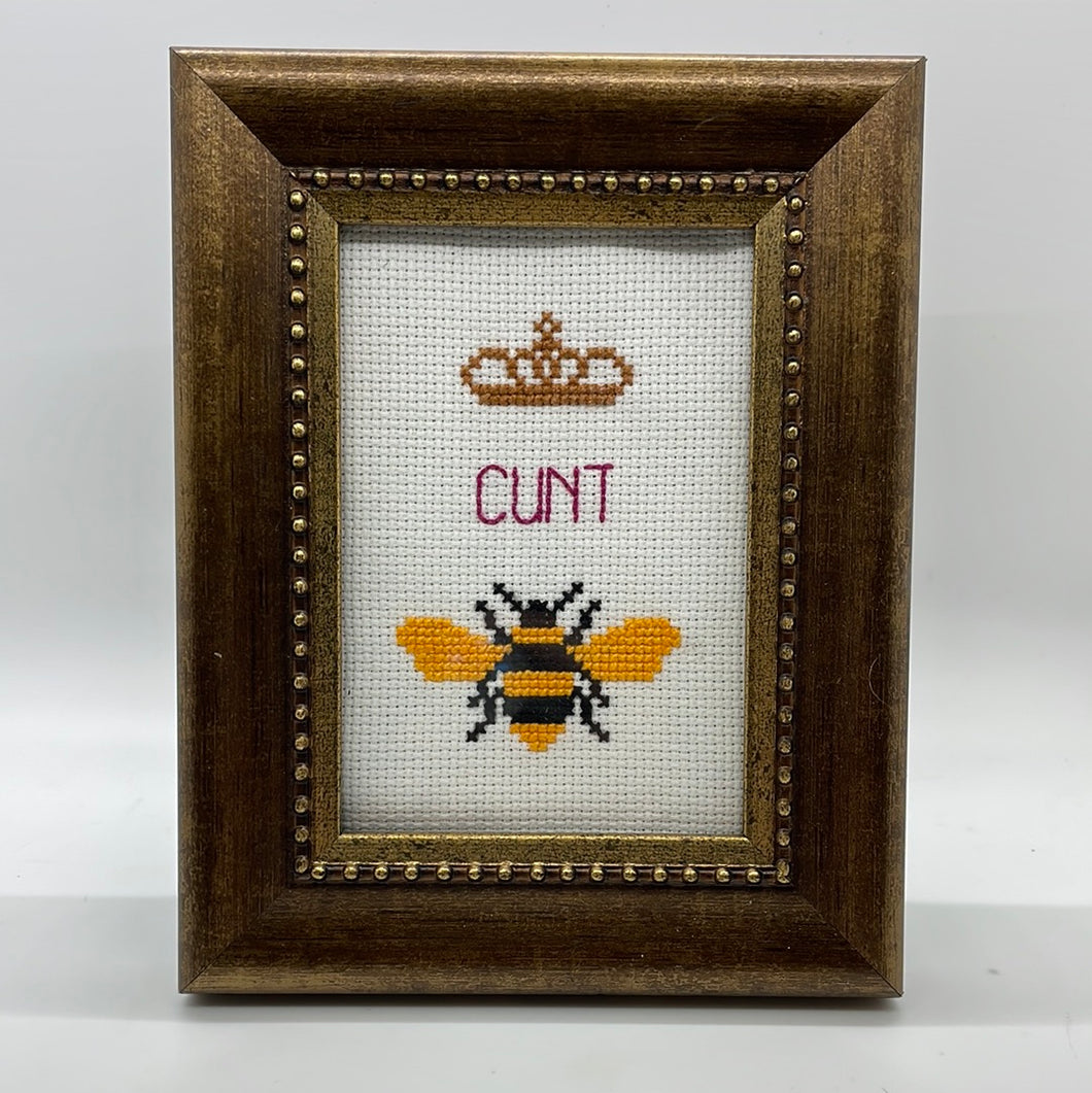 Cunt Bee - naughty vulgar cross stitch crossstitch – Gypsy Rose