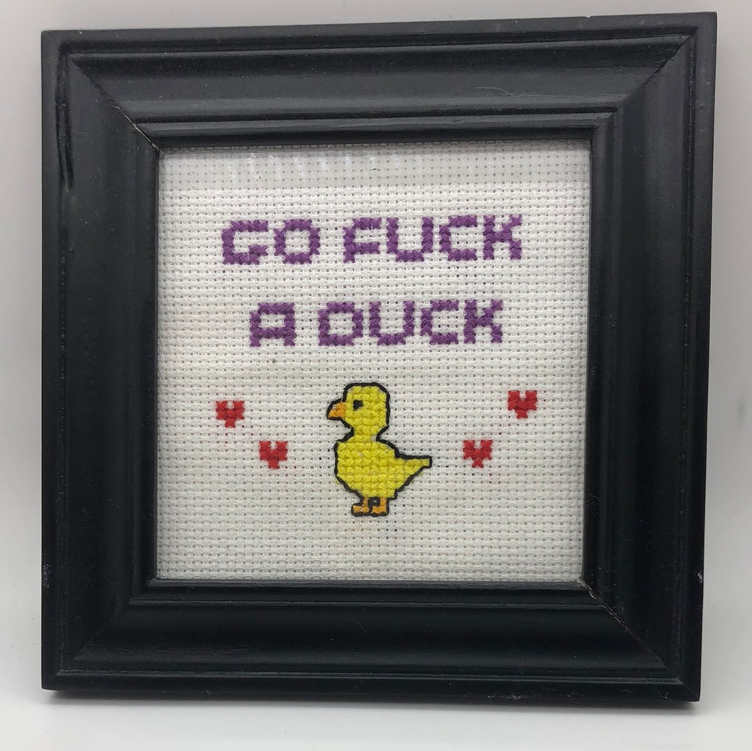 Go fuck a duck naughty vulgar cross stitch crossstitch